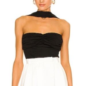 LPA Lorenza Elegant Black Strapless Top